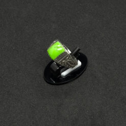 Alternative view of خاتم فضة عيار 925 بحجر الفيروز البرازيلي الأخضر مقاس 23