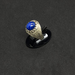 Alternative view of خاتم فضة عيار 925 بحجر لابيس لازورد مقاس 26