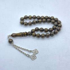 Alternative view of سبحة يسر ذهبي عش النحل بالفضة 33 حبة  - 10 مم