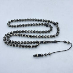 Alternative view of سبحة كوك أسود بالفضة والعاج 99 حبة - 8 مم