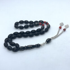 Alternative view of سبحة يسر سادة بطقم فضة نجمة 33 حبة - 9 مم