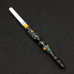 Alternative view of مبسم أبانوس بالمعدن وحجر الكهرمان والملاقيت