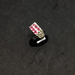 Alternative view of خاتم فضة عيار 925 بحجر الياقوت الأحمر مقاس 20