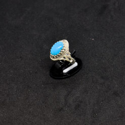 Alternative view of خاتم فضة عيار 925 بحجر الفيروز الأمريكاني مقاس 21
