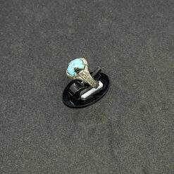 Alternative view of خاتم فضة عيار 925 بحجر الفيروز المصري السيناوي مقاس 24