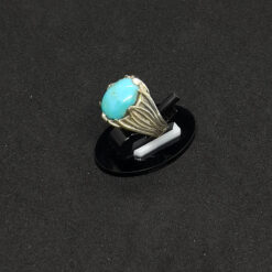 Alternative view of خاتم فضة عيار 925 بحجر الفيروز المصري السيناوي مقاس 14