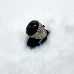 Alternative view of خاتم فضة عيار 925 بحجر الكهرمان مقاس 20