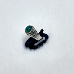 Alternative view of خاتم فضة عيار 925 بحجر العقيق الأخضر مقاس 21