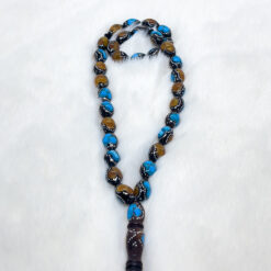 Alternative view of سبحة كوك مطعم بحجر الكهرمان والفيروز 33 حبة - 10 مم