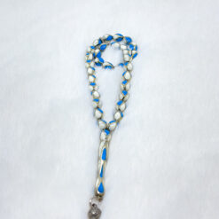 Alternative view of سبحة قفص معدن بحجر الفيروز والعاج 33 حبة - 8 مم