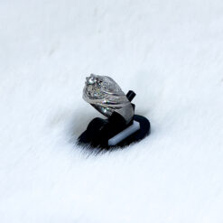 Alternative view of خاتم فضة عيار 925 بحجر الألماس الأمريكاني مقاس 13 - 14