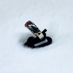 Alternative view of خاتم فضة عيار 925 بحجر العقيق البلدي مقاس 23 - 24