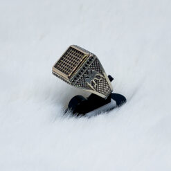 Alternative view of خاتم فضة عيار 925 مُطعم بالنحاس الأحمر مقاس 27