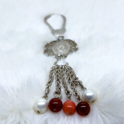 Alternative view of ميدالية فضة عيار 925 بحجر العقيق والمرجان وحبات اللؤلؤ