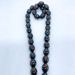 Alternative view of سبحة كوك بالمعدن والفيروز والمرجان 33 حبة - 12 مم