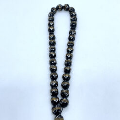 Alternative view of سبحة كوك أسود بالمعدن ومجدول بالنحاس 33 حبة - 10 مم